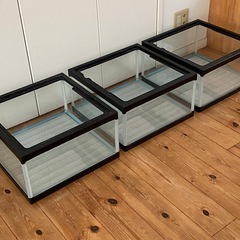 新品　ガラス水槽45㌢　３本セット