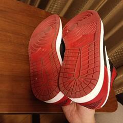 NIKE AIR JORDAN 1 LOW black/gym red-white 553558-066 ブラック ジムレッドの画像