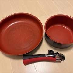 取っ手が外せるフライパン＋鍋