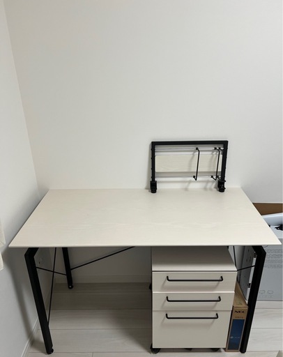 ニトリ　パソコンデスクワゴンシェルフセット