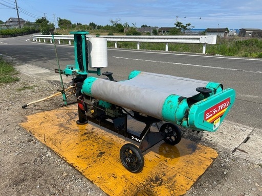 宮崎　タカキタ ラッピングマシーン　梱包機 ミニラップマシン エンジン式　動画有 宮崎タカキタ ラッピングマシーン梱包機 ミニラップマシン エンジン式