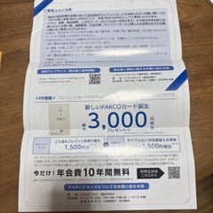 PARCOお買い物優待券の画像