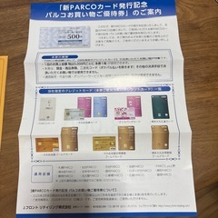 PARCOお買い物優待券の画像