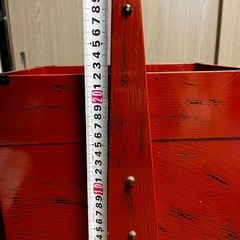 根来塗 手提二段 茶器入れの画像