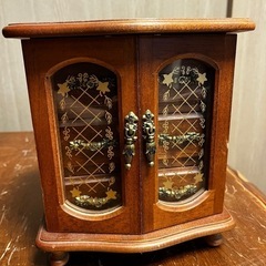 アンティーク オルゴール付き小物入れ