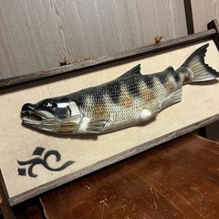 木彫り 鮭