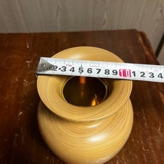 民芸品　木製 花瓶の画像