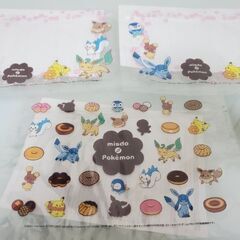 【新品 非売品 値下げ】8点セット（エコバッグ・トートバッグ・ポーチ・ジッパーバッグ）ポケモン　ミスドの画像