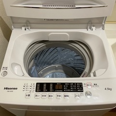 3ヶ月のみ使用 Hisense 4.5kg 全自動洗濯機の画像