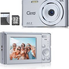 CIRRO Kデジタルカメラ、44MP UHDビデオカメラ、32...