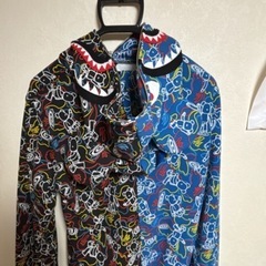 A Bathing Ape シャークパーカー ベアブリック カモ ベアの画像