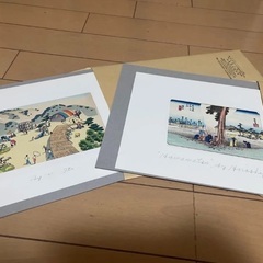 【外国人へのギフトに】浮世絵ノート計5冊　& 浮世絵レプリカ計2枚