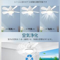 シーリングファンライト❣️ファン付き照明 扇風機 20W 2000lm 5枚羽根の画像