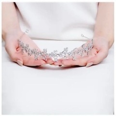【美品】ANNAN WEDDINGウェディングヘッドドレス/ティアラ/葉モチーフの画像