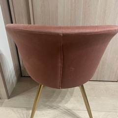 【美品】ベロア風チェアの画像