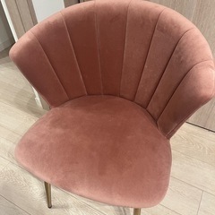 【美品】ベロア風チェアの画像