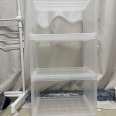 (3個まとめて)無印良品 ポリプロピレン組立式ワゴン•キャスター...