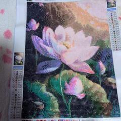 (蓮の花)ダイヤモンドアートの画像