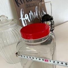ガラス瓶　密封瓶  梅酒 梅干し　梅ジュース 果実酒　梅シロップ  ピクルス　乾物 　保存容器 ガラス容器　大2個セット　空き瓶　レトロ　ガラス容器　昭和 発酵の画像