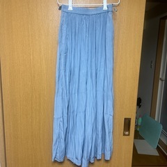 UNIQLO ユニクロ ワッシャーサテンスカートパンツ プリーツ...