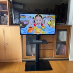 テレビスタンド 自立型 壁よせテレビスタンドの画像