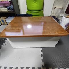 自作収納付きテーブル