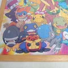 【✨美品✨】ポケットモンスター『ダイヤモンド&パール』　ジグソーパズル （✨木製枠付き 壁掛けタイプ）79✕53㎝くらい  中古の画像