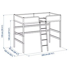 IKEA トゥッフィング マットレスと天板付き
の画像