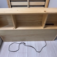 モダンデコ　ベッドフレーム　すのこベッド 宮付きタイプの画像