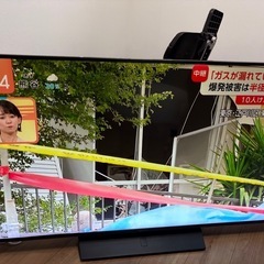 テレビ(55型)画面に明暗の差あり