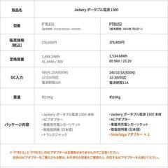 新品未開封　Jackery ジャックリー　ポータブル電源　1500 PTB152の画像