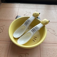 新品🐈‍⬛猫ちゃん柄　小鉢、🥄スプーン　2セット❗️の画像