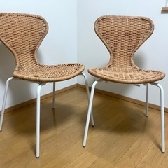 IKEA ラタンチェア 椅子 2脚