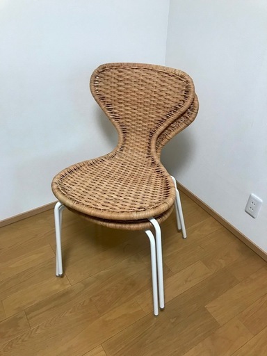 IKEA ラタンチェア 椅子 2脚