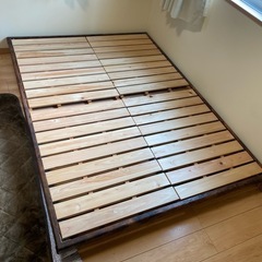 木製ダブルサイズすのこベッド
