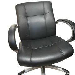 ブラックレザーオフィスチェア 　2脚セット