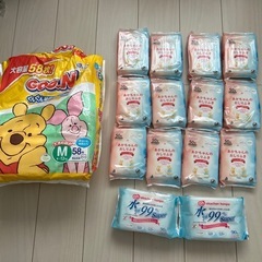 GOON  おむつ Mサイズ　& おしりふきの画像