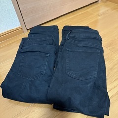 【4本セット】黒スキニーパンツ GU ユニクロ