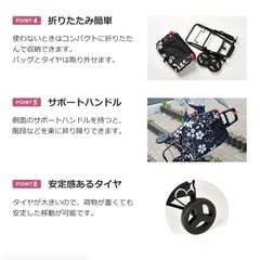 ショッピングカート コロコロ　フラワー 花柄 スタンダードタイプ 柄あり 保冷 保温 軽量 キャリーカート おしゃれ かわいいの画像