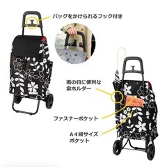 ショッピングカート コロコロ　フラワー 花柄 スタンダードタイプ 柄あり 保冷 保温 軽量 キャリーカート おしゃれ かわいいの画像