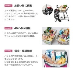ショッピングカート コロコロ　フラワー 花柄 スタンダードタイプ 柄あり 保冷 保温 軽量 キャリーカート おしゃれ かわいいの画像