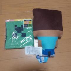マインクラフトのぬいぐるみとタオルSetの画像