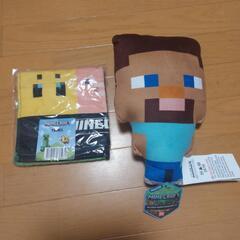 マインクラフトのぬいぐるみとタオルSet