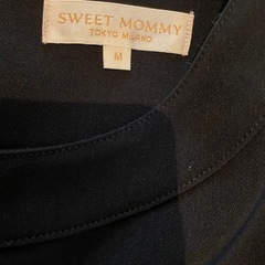 【未使用】SweetMommy  マタニティ授乳ワンピース　着脱可リボン付の画像