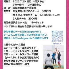 練習、大会参加メンバー募集中 - メンバー募集