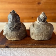 【値下げしました！】陶器のお雛様（台付）濱比嘉 詩子作の画像