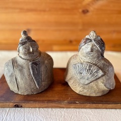 【値下げしました！】陶器のお雛様（台付）濱比嘉 詩子作