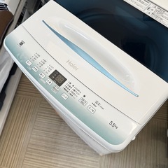 【超美品‼️】ハイアール 2022年製 5.5kg全自動洗濯機 ジェルボールコース 洗えるスーツコース ブルー♪の画像