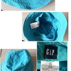 美品　GAP　used加工　バケットハット　帽子　ブルー　57センチ