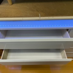 【リサイクルサービス八光】幅119.5㎝　エナメルホワイト　4段ワイドチェストの画像